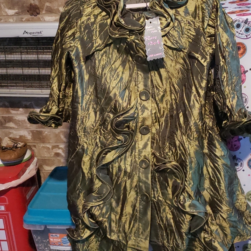 NEW Ruffle Silk Blend Jacket